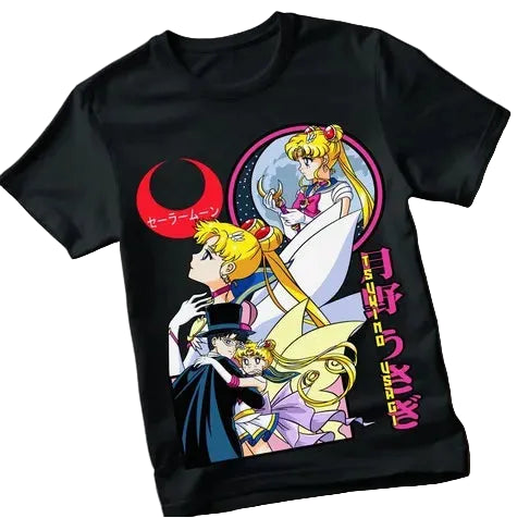 Kawaii Anime Graphic Streetwear Tee with Retro Manga Fashion Aesthetic