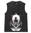 Anime Dark Mask Warrior Sleeveless Streetwear Tank Top