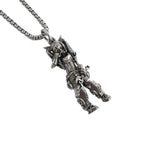 Gothic Figure Pendant Necklace with Dark Fantasy Alternative Statement Styling
