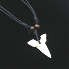 Shark Tooth Pendant Necklace Tribal Alternative Statement Fashion Jewelry