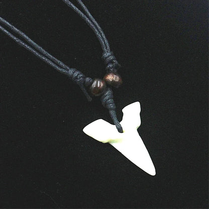 Shark Tooth Pendant Necklace Tribal Alternative Statement Fashion Jewelry