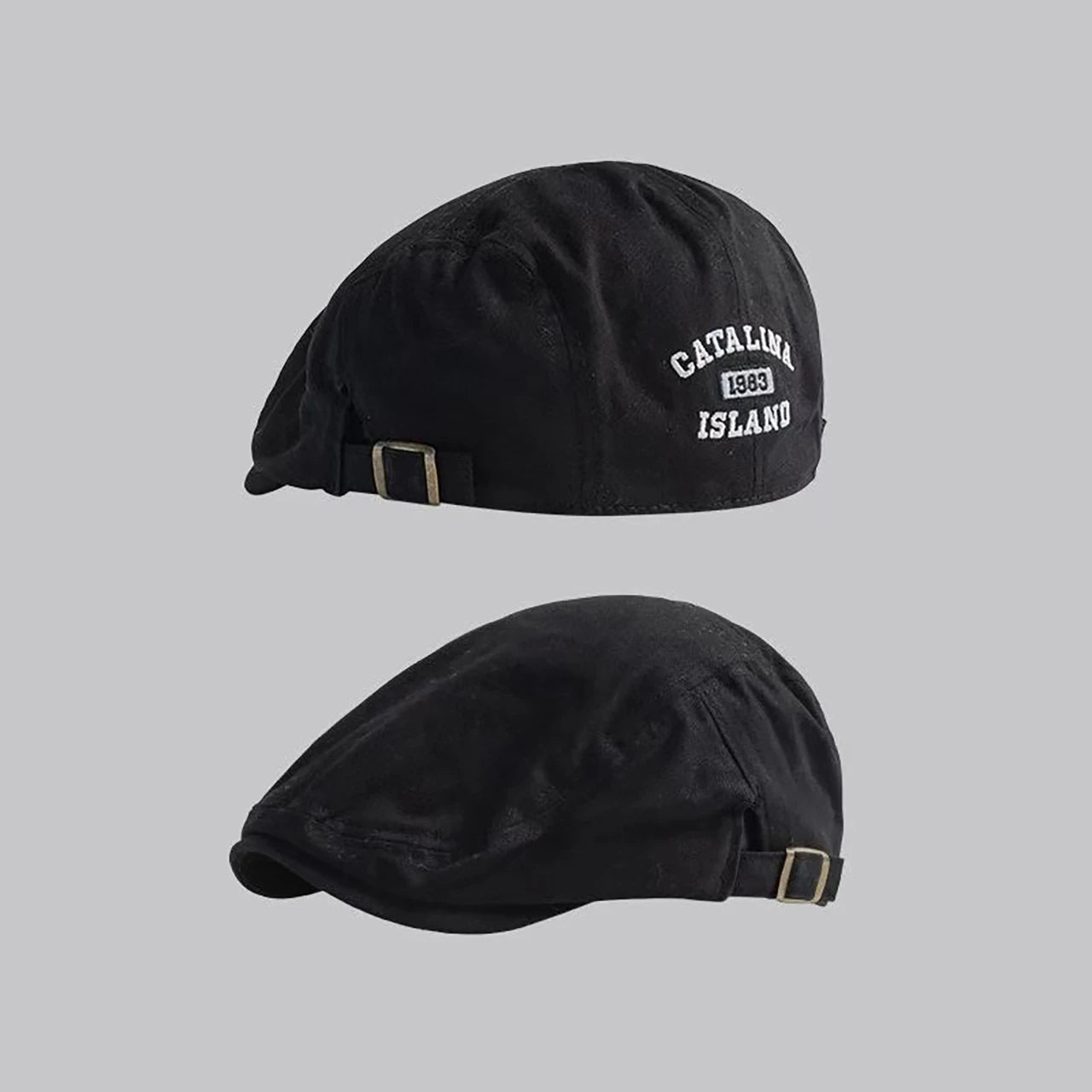 Retro Inspired Adjustable Newsboy Cap with Embroidered Detail for Casual Streetwear Fashion
