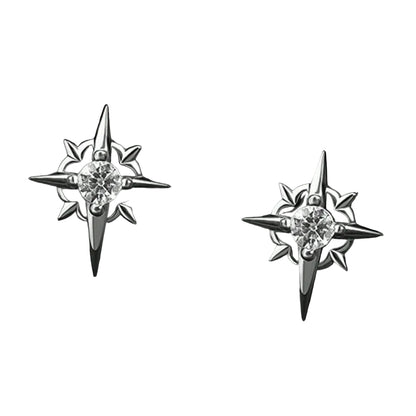 Celestial Star Stud Earrings With Alternative Gothic Statement Sparkle Design