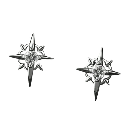 Celestial Star Stud Earrings With Alternative Gothic Statement Sparkle Design