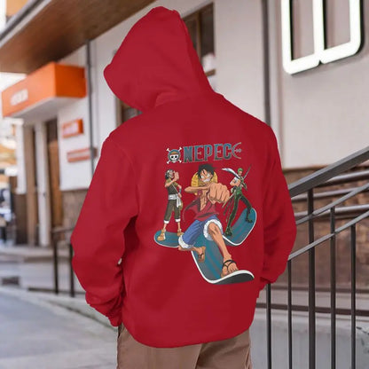 Retro Anime Streetwear Hoodie with Vintage Manga Graphic Artwork
