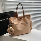 Structured Canvas Tote Messenger Bag with Large Capacity Everyday Design