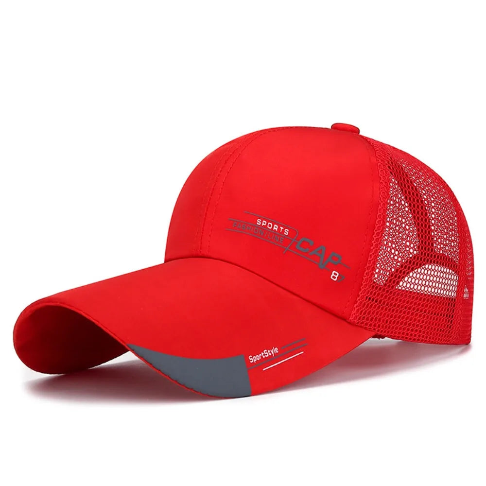 Unisex Breathable Mesh Baseball Cap with Adjustable Fit for Summer Outdoor Activities