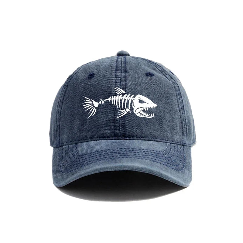 Unisex Vintage Washed Baseball Cap with Graphic Embroidery for Casual Outdoor Streetwear Style
