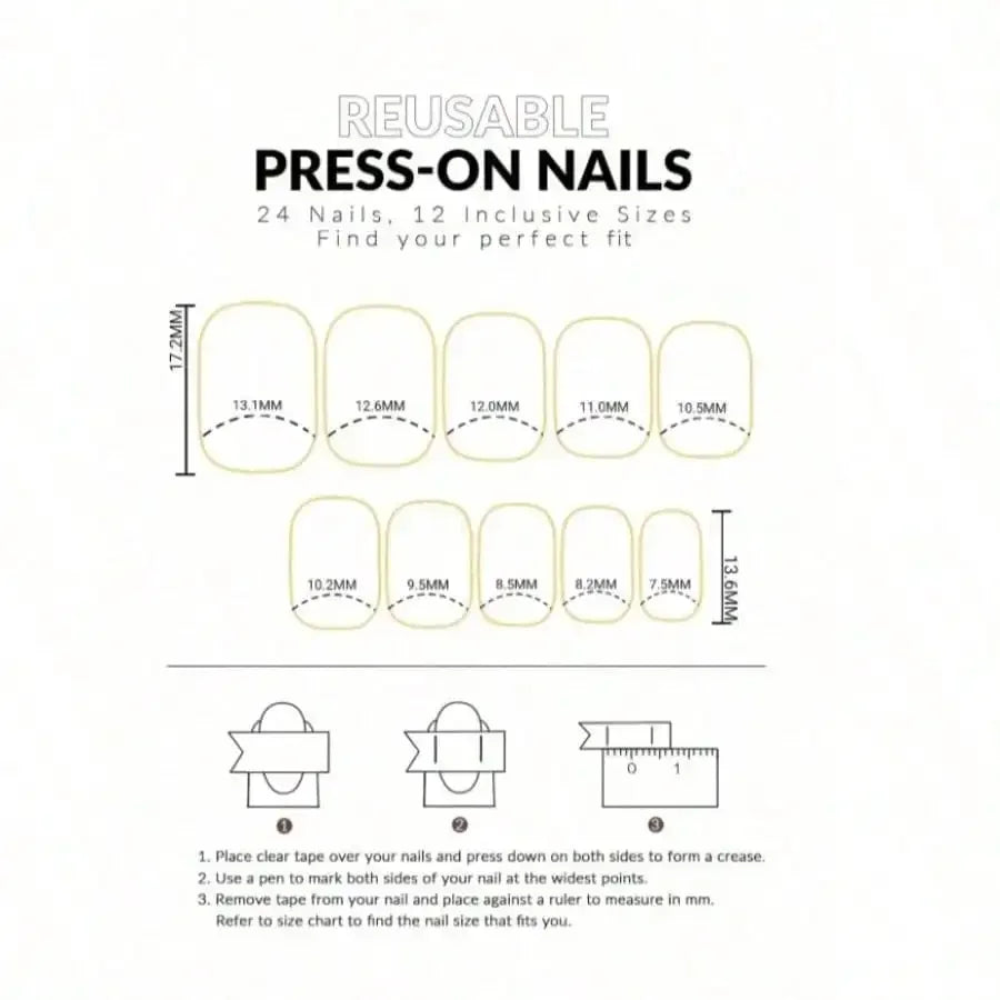 Celestial Snowflake Press On Nails with Gothic Alternative Fashion Details