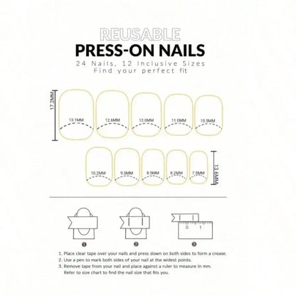 Celestial Snowflake Press On Nails with Gothic Alternative Fashion Details