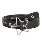 Star Eyelet Rivet Waist Belt for Gothic Punk Y2K Fashion Looks