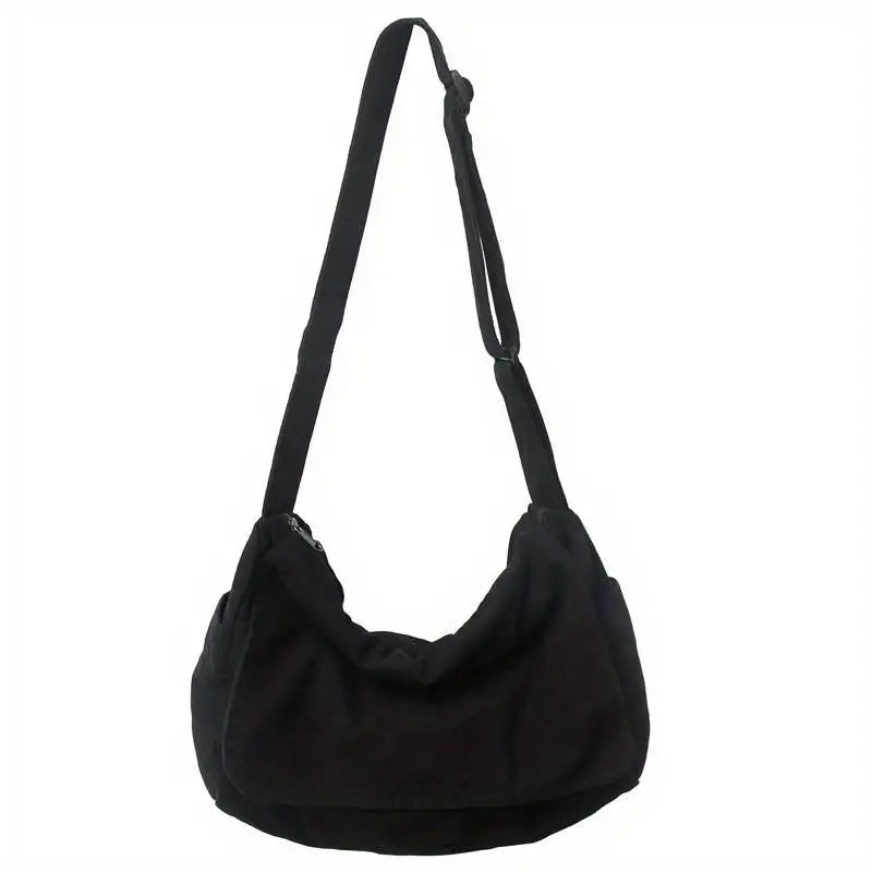 Vintage Canvas Messenger Bag with Flap Closure Casual Crossbody Shoulder Design