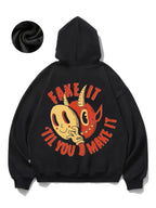Retro Anime Oversized Hoodie with Manga Cartoon Streetwear Design