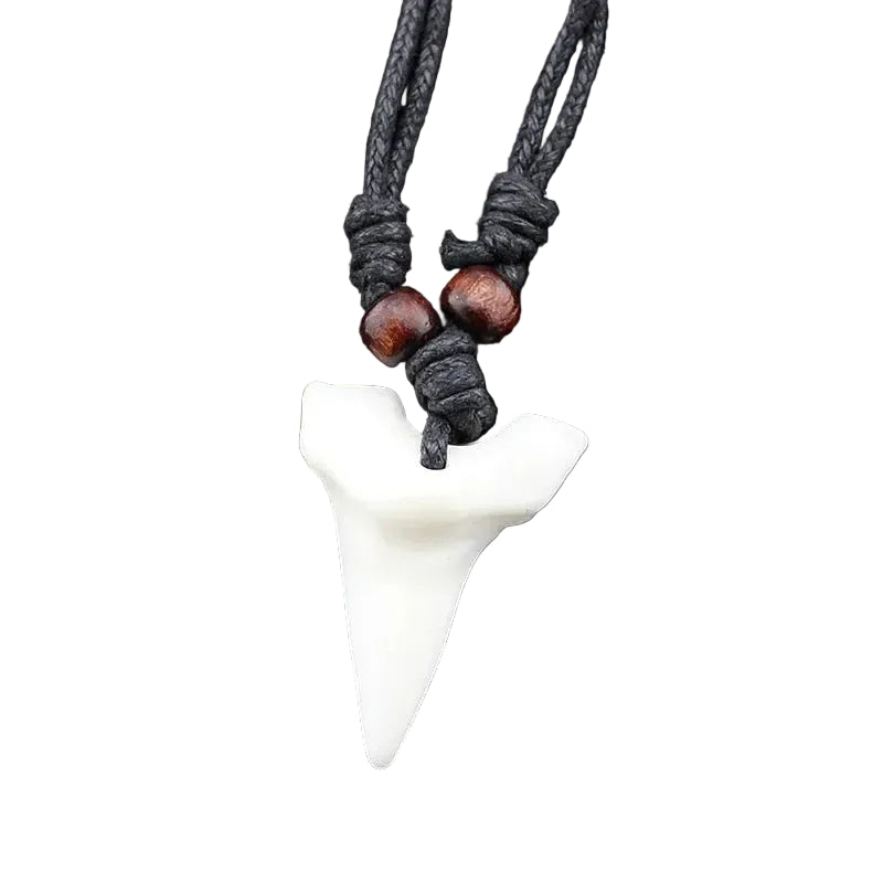 Shark Tooth Pendant Necklace Tribal Alternative Statement Fashion Jewelry