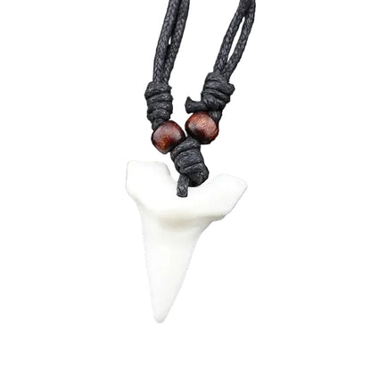 Shark Tooth Pendant Necklace Tribal Alternative Statement Fashion Jewelry