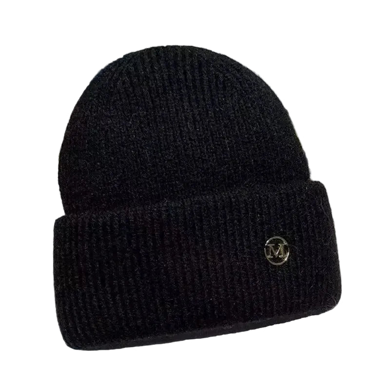Soft Knit Slouchy Winter Beanie with Plush Trim for Casual Everyday Streetwear Fashion Style