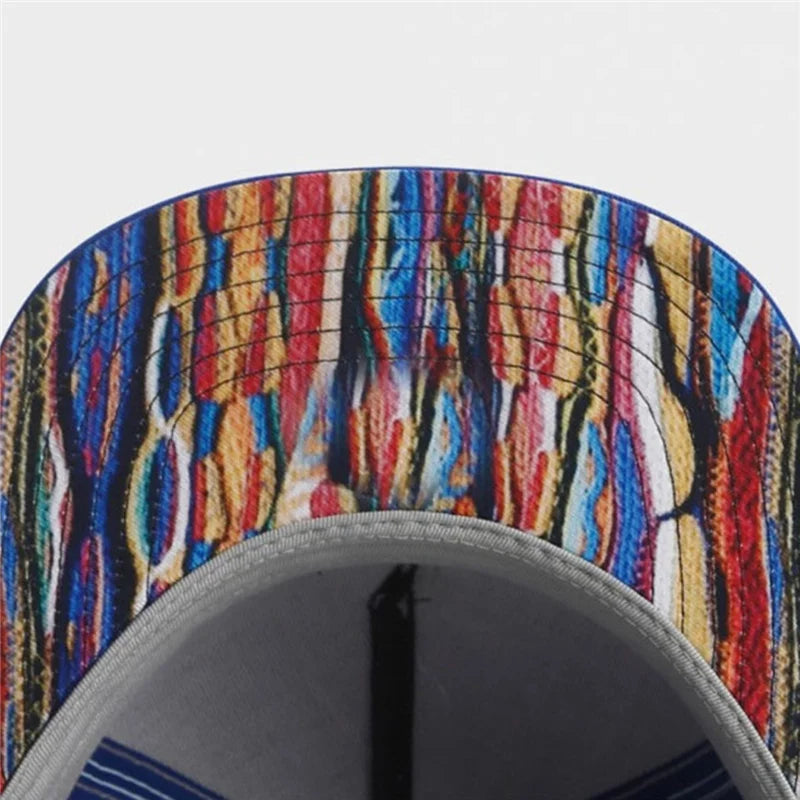 Structured Embroidered Snapback Baseball Cap with Flat Brim for Urban Streetwear Fashion Style