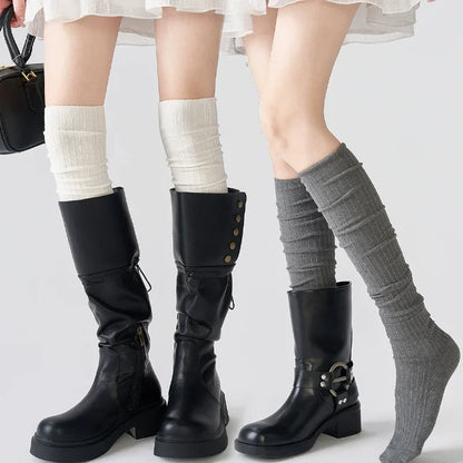 Ribbed Knee High Socks with Soft Stretch Knit for Everyday Casual Fashion Styling