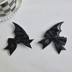 Devil Horn Bow Hair Clip Set Gothic Alternative Statement Accessories
