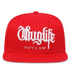 Embroidered Flat Brim Snapback Cap Adjustable Hip Hop Streetwear Baseball Hat