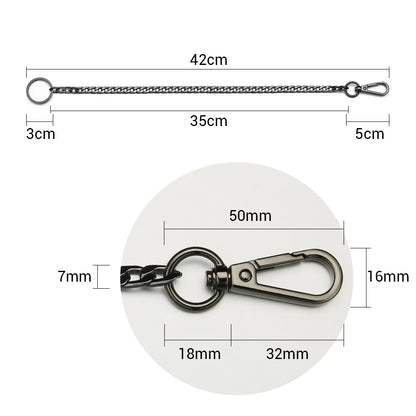 Classic Punk Wallet Chain with Ring Detail for Alternative Streetwear Looks