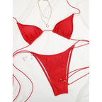 Classic Leopard Print String Bikini with Adjustable Tie Closures