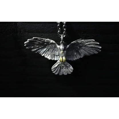 Gothic Raven Pendant Necklace for Dark Alternative Fashion