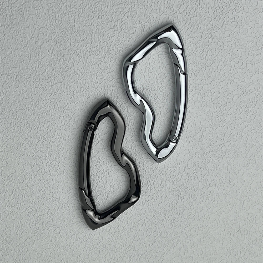 Star Carabiner Keychain Charm for Y2K Gothic and Alternative Fashion
