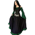 Layered Hooded Gothic Cape Dress With Fantasy Inspired Alternative Fashion Design