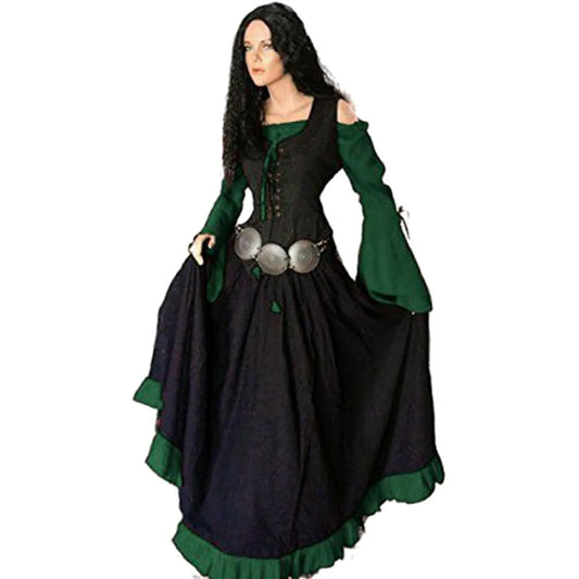 Layered Hooded Gothic Cape Dress With Fantasy Inspired Alternative Fashion Design