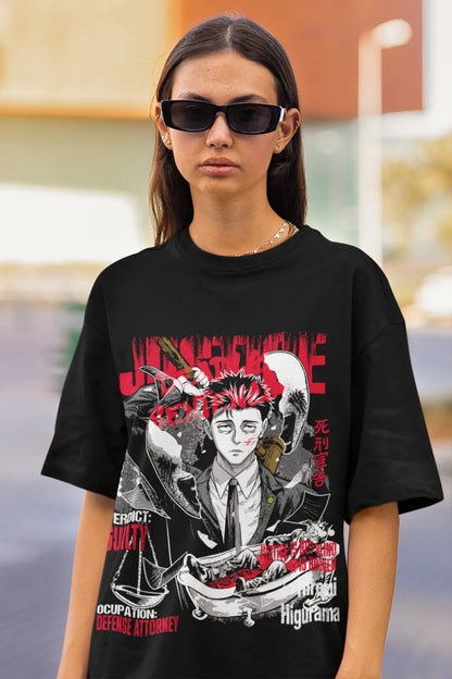 Goth Manga Streetwear Tee with Dark Chaos Graphic Artwork Design