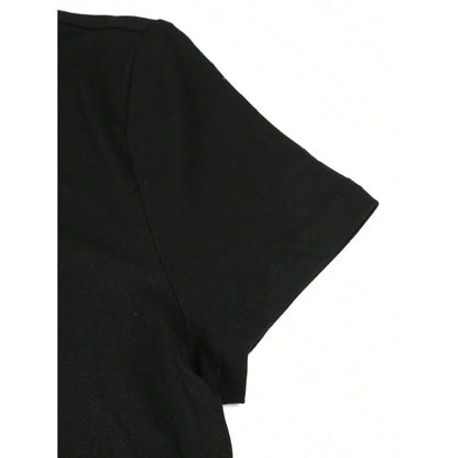 Dark Graphic Crop Tee with Gothic Artwork and Fitted Streetwear Silhouette