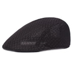 Breathable Plaid Ivy Flat Cap Adjustable Casual Vintage Streetwear Beret Hat