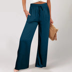 Women's High Waist Wide Leg Casual Trousers with Relaxed Tailored Everyday Style
