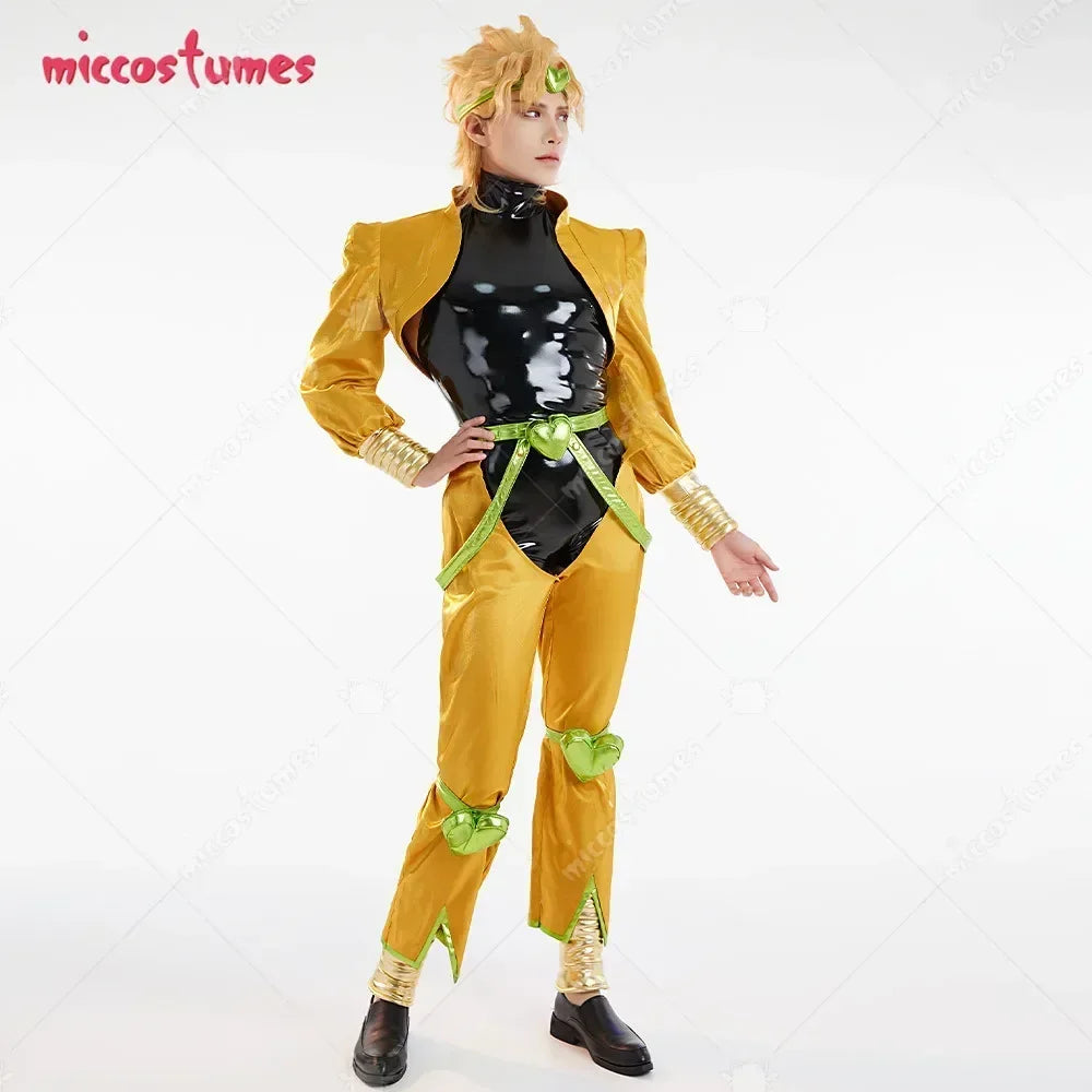 Unisex Coordinated Costume Set with Jacket Trousers Bracers and Contemporary Layered Design