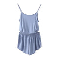 Women's Two-Piece Summer Pajama Set with Sleeveless Camisole Top and Matching Shorts, Solid-Color Lightweight Sleepwear Loungewear