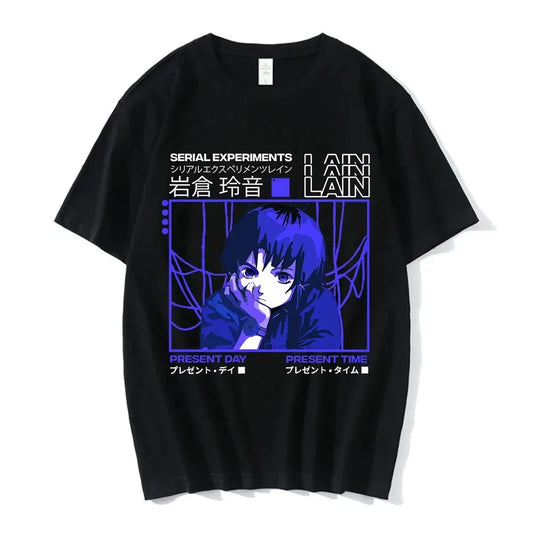 Dark Cyber Anime Oversized Alternative Streetwear Graphic Shirt