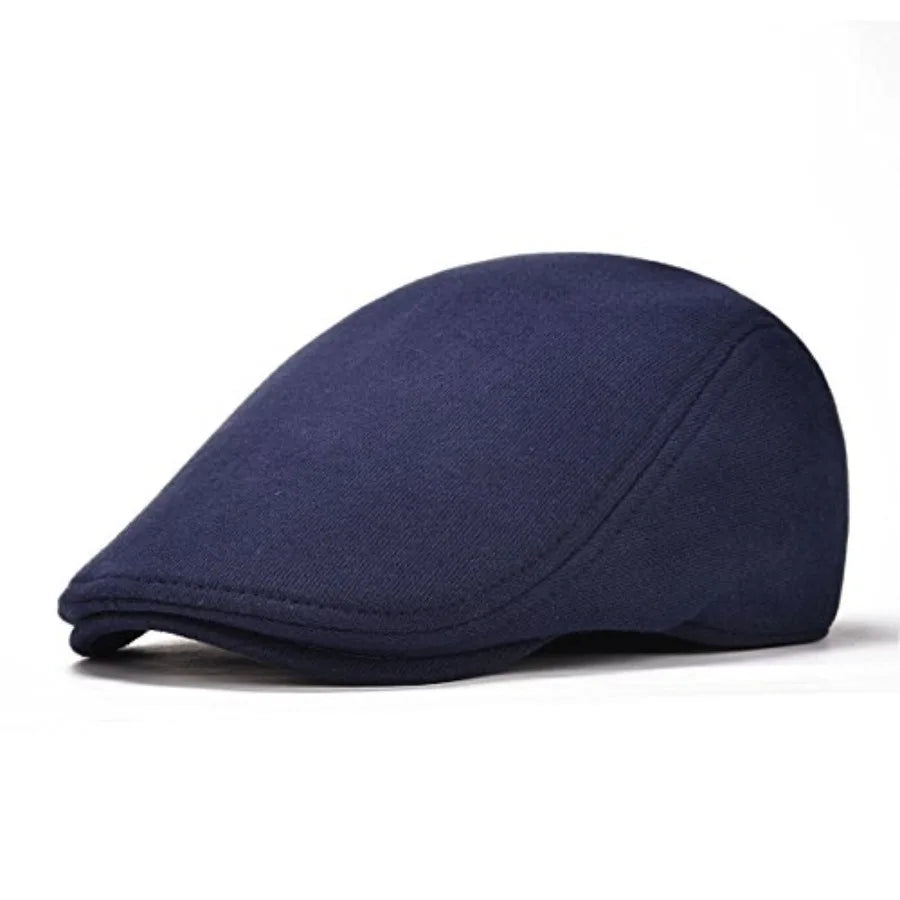 Classic Cotton Ivy Flat Cap Minimalist Driving Hat for Everyday Wear