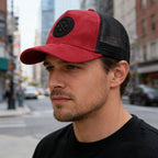 Vintage Mesh Trucker Cap with Woven Patch for Casual Streetwear Outdoor Everyday Style