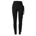 Lace Panel Slim Fit Pants Gothic Inspired Alternative Fashion Bottoms