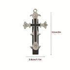 Gothic Cross Duckbill Hair Clip Punk Inspired Statement Hairstyle Accessory