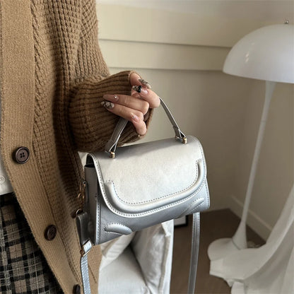 Minimalist Flap Crossbody Satchel Bag with Adjustable Strap Everyday Design
