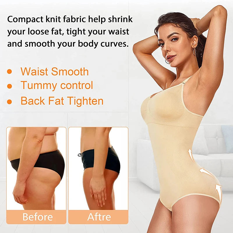 V-Neck Seamless Bodysuit with Thin Molded Cups and Subtle Center Ruching
