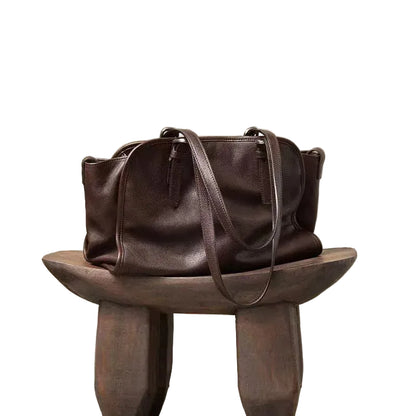 Vintage Inspired Large Capacity Tote Bag with Multi Carry Design