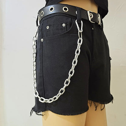 Celestial Layered Wallet Chain with Star Charms for Gothic Punk Styling