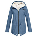 Women's Hooded Plush Lined Zip Jacket with Outdoor Inspired Everyday Comfort Style