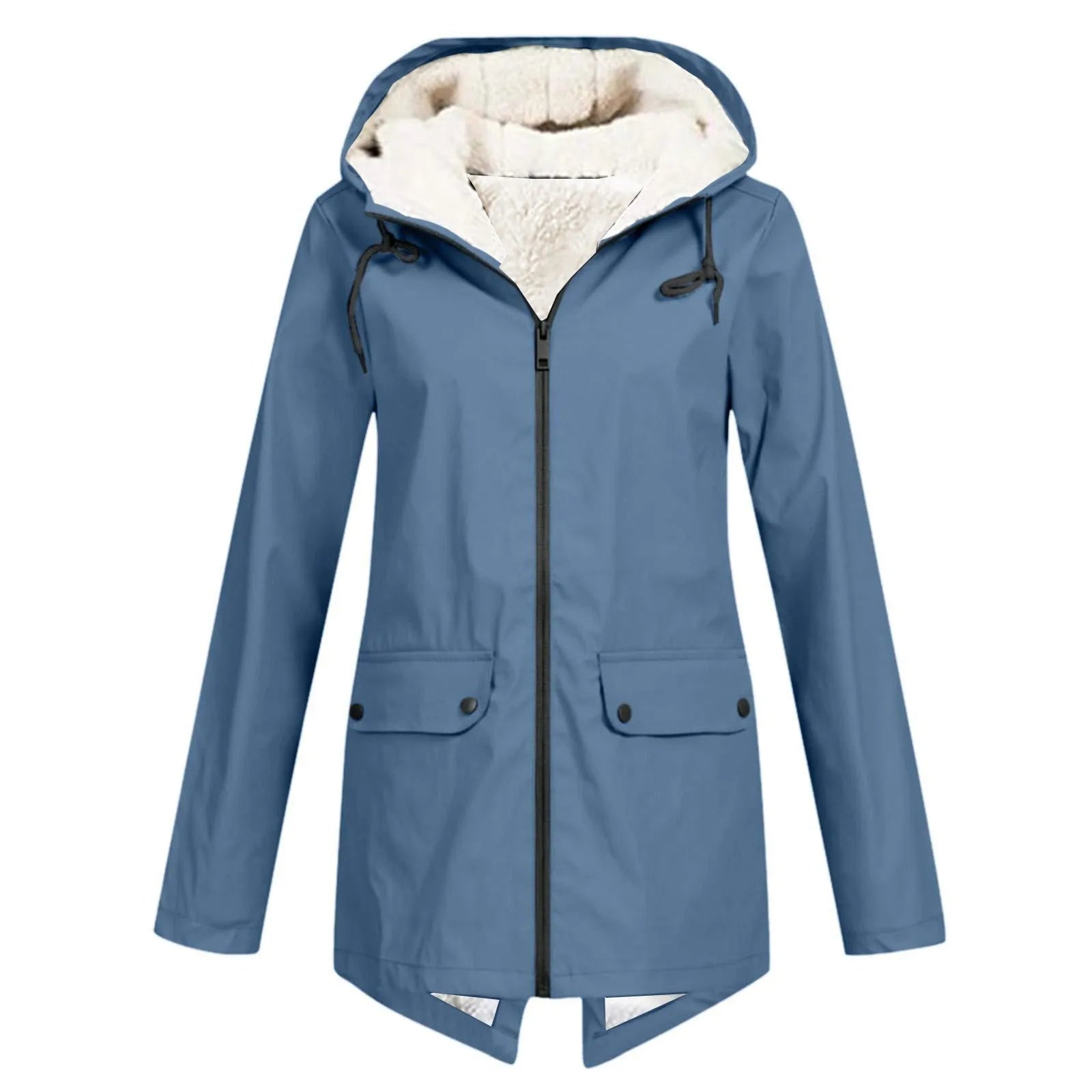 Women's Hooded Plush Lined Zip Jacket with Outdoor Inspired Everyday Comfort Style