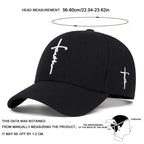 Minimalist Embroidered Baseball Cap Adjustable Curved Brim Casual Streetwear Fashion Hat