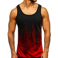 Dark Alternative Polyester Athletic Tank Top with Distressed Gothic Graphic Streetwear Design
