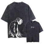 Oversized Anime Goth Streetwear T-Shirt with Dark Phantom Manga Artwork